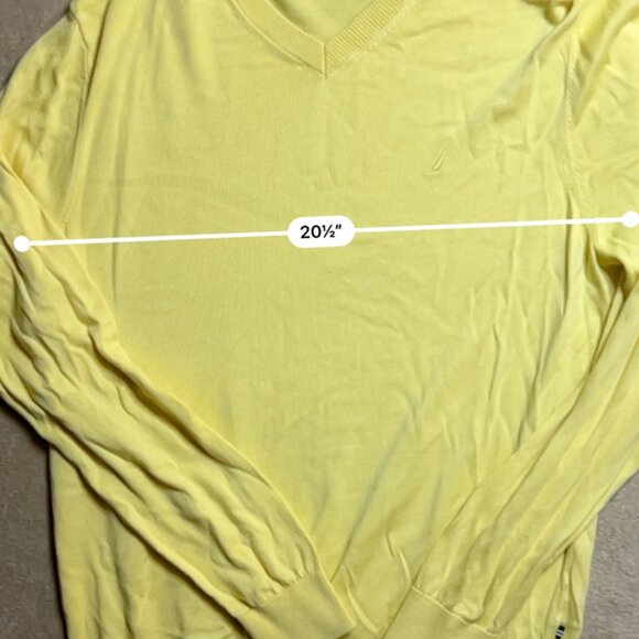 Nautica Luxury Performance XL Long Sleeve Knit Pullover Sweater Pale Yellow (Z) - Picture 5 of 7